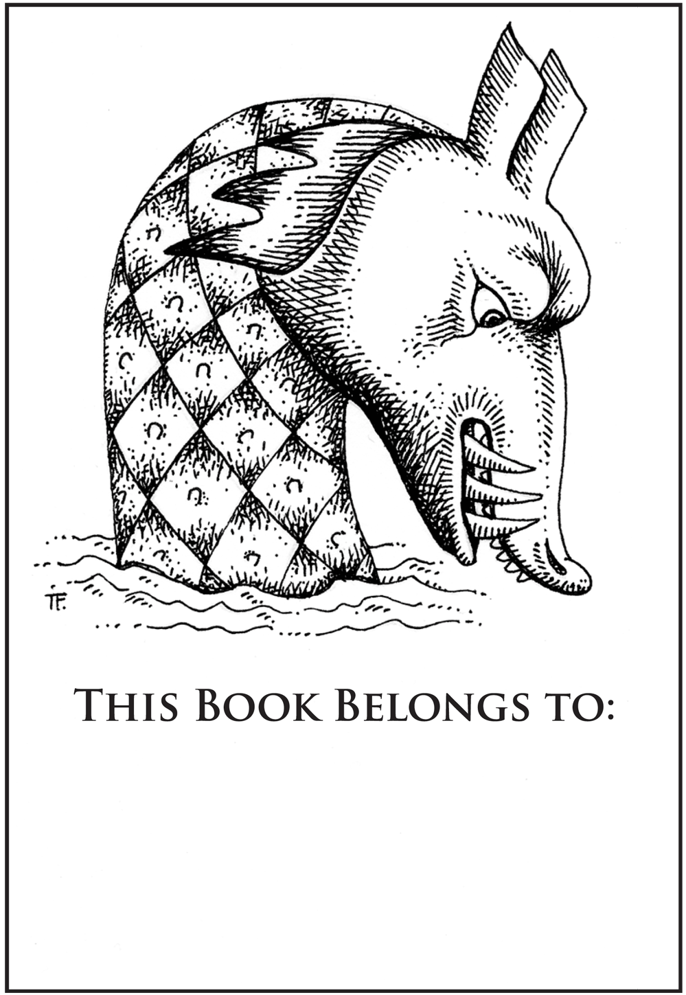 Sea Monster Bookplate